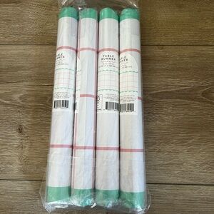 4-Pack Pink Checkered Table Runners 12” x 72”